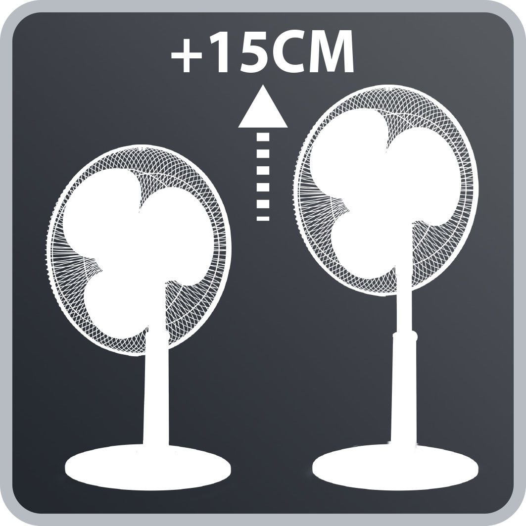 ROWENTA VU1950 Classic Standventilator Anthrazit (55 Watt)