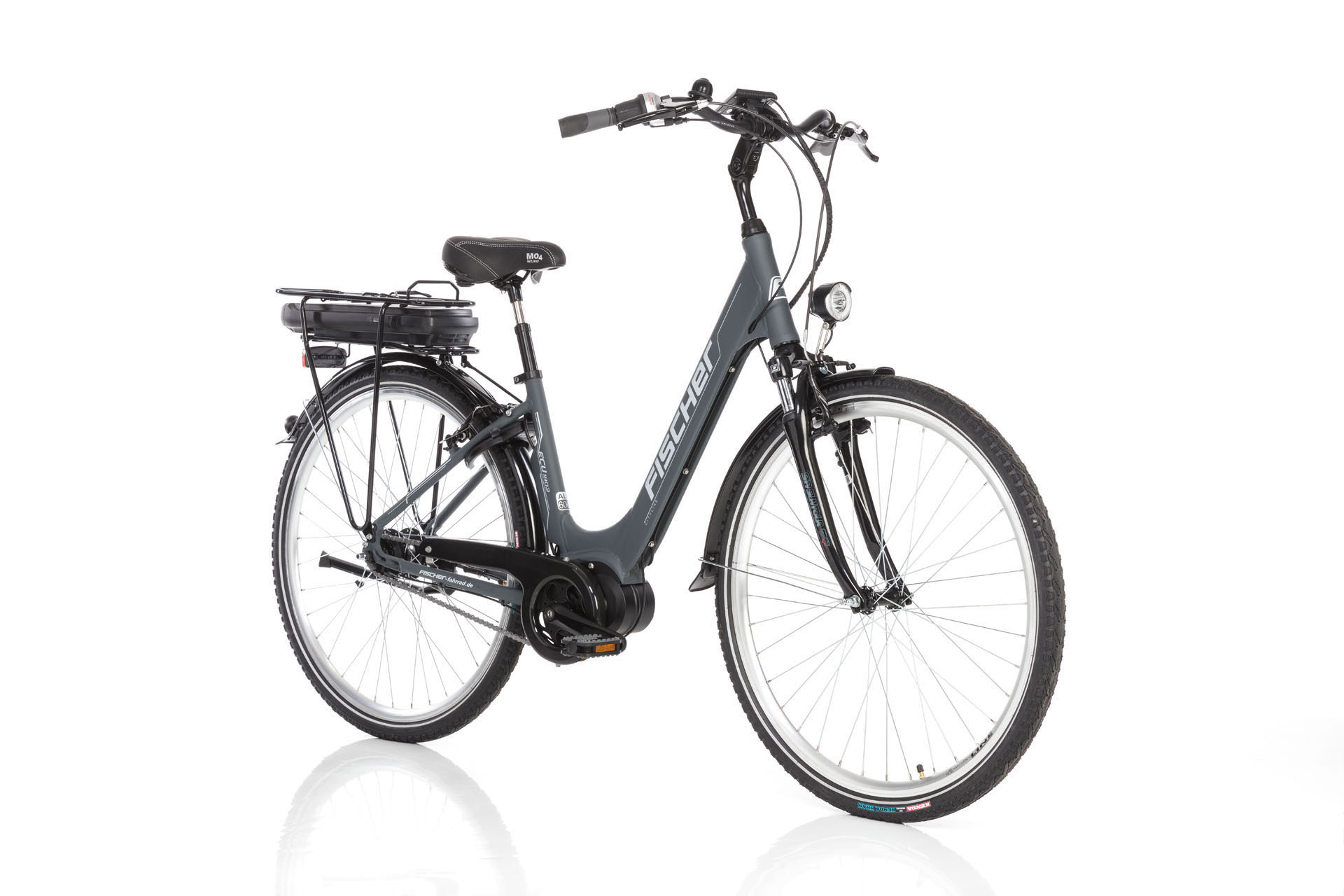 FISCHER ECU 1803-R1 Citybike (Laufradgröße: 28 Zoll, Damen-Rad, 396 Wh, Silber)
