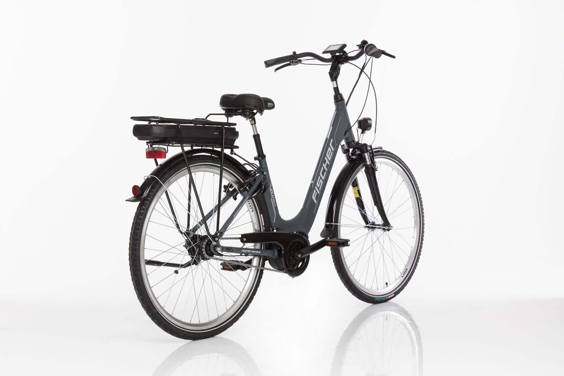 FISCHER ECU 1803-R1 Citybike (Laufradgröße: 28 Zoll, Damen-Rad, 396 Wh, Silber)