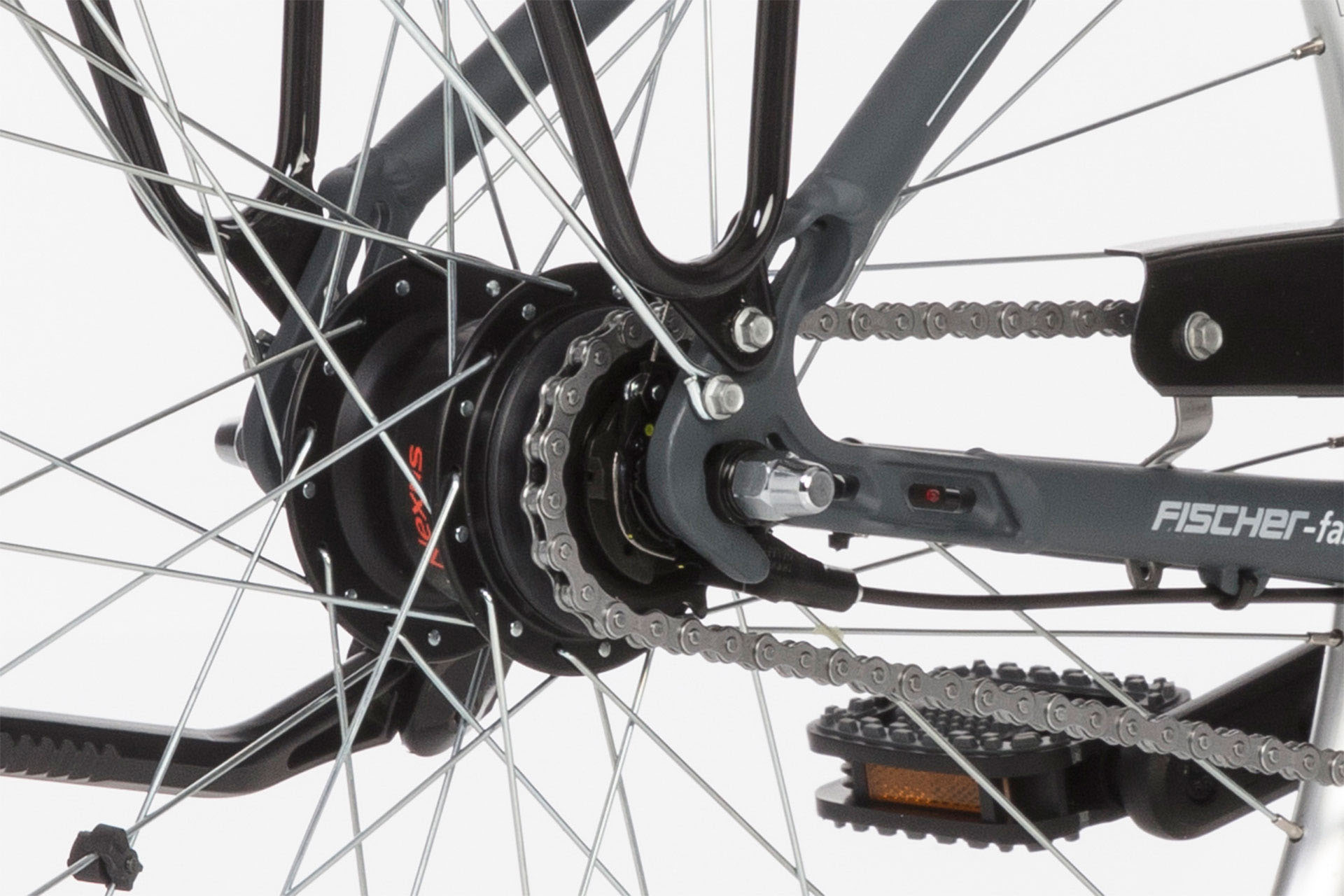 FISCHER ECU 1803-R1 Citybike (Laufradgröße: 28 Zoll, Damen-Rad, 396 Wh, Silber)