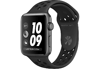 APPLE Watch Series 3 42mm Nike +  asztroszürke alumíniumtok antracit–fekete Nike sportszíjjal (mql42mp/a)