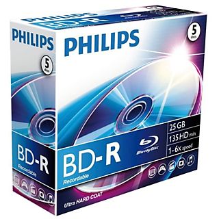 PHILIPS Pack 5 BD-R 25 GB 6 x (BD-R BR2S6J05C)