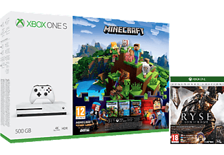MICROSOFT Xbox One S 500GB + Minecraft + Minecraft Complete Adventure + Ryse Legendary Edition