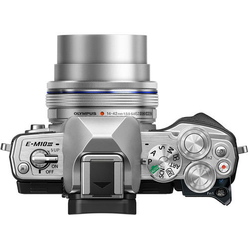 OLYMPUS E-M10 Mark 3- EZ 14-42 Aynasız Fotoğraf Makinesi Gümüş