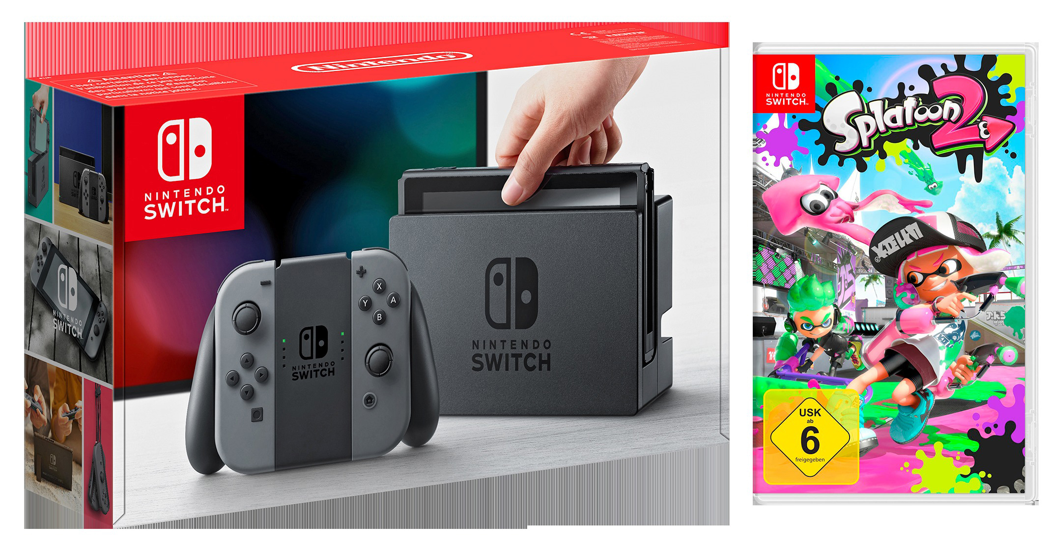 NINTENDO Switch Grau + Splatoon 2 (Exklusiv)