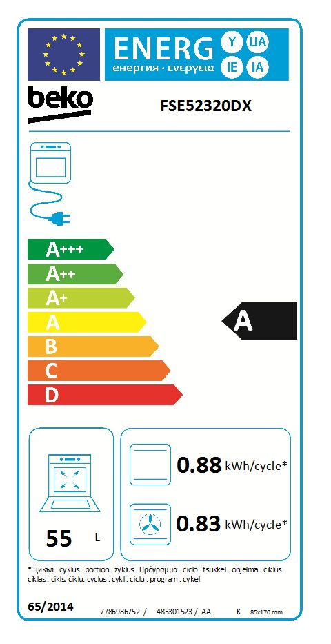 BEKO FSE-52320 DX kombinált tűzhely
