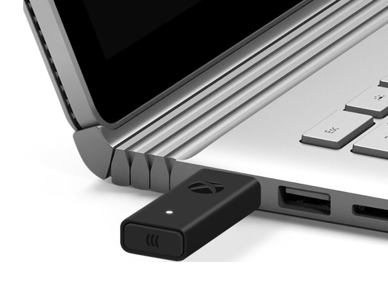 MICROSOFT Xbox Controller + Wireless Adapter für Windows Controller Schwarz für Xbox One, PC