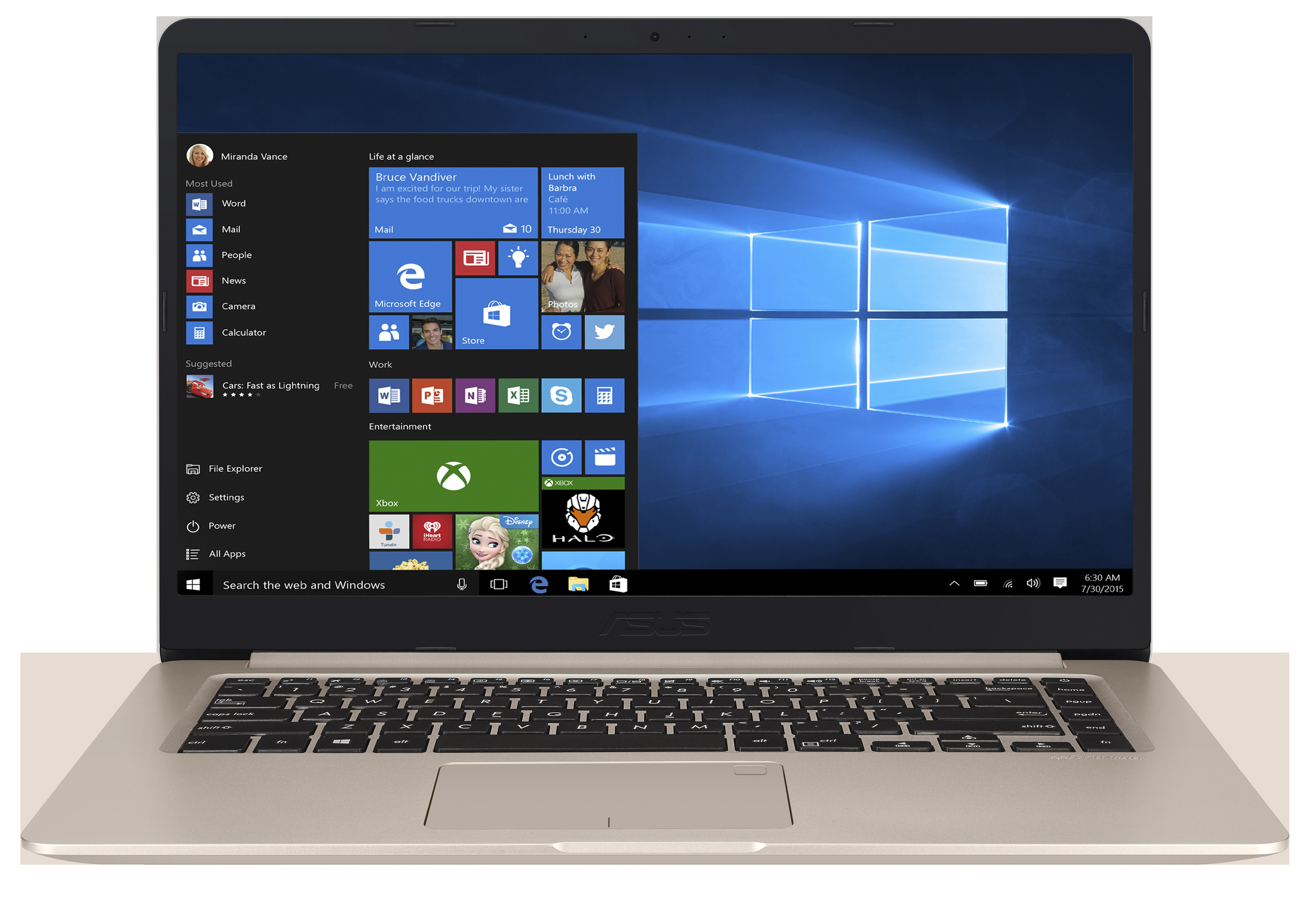 ASUS S510UQ-BQ182T - 15,6 Zoll - Intel® Core™ i7 i7-7500U - 8 GB - 256 GB - Windows 10 Home (64 Bit)