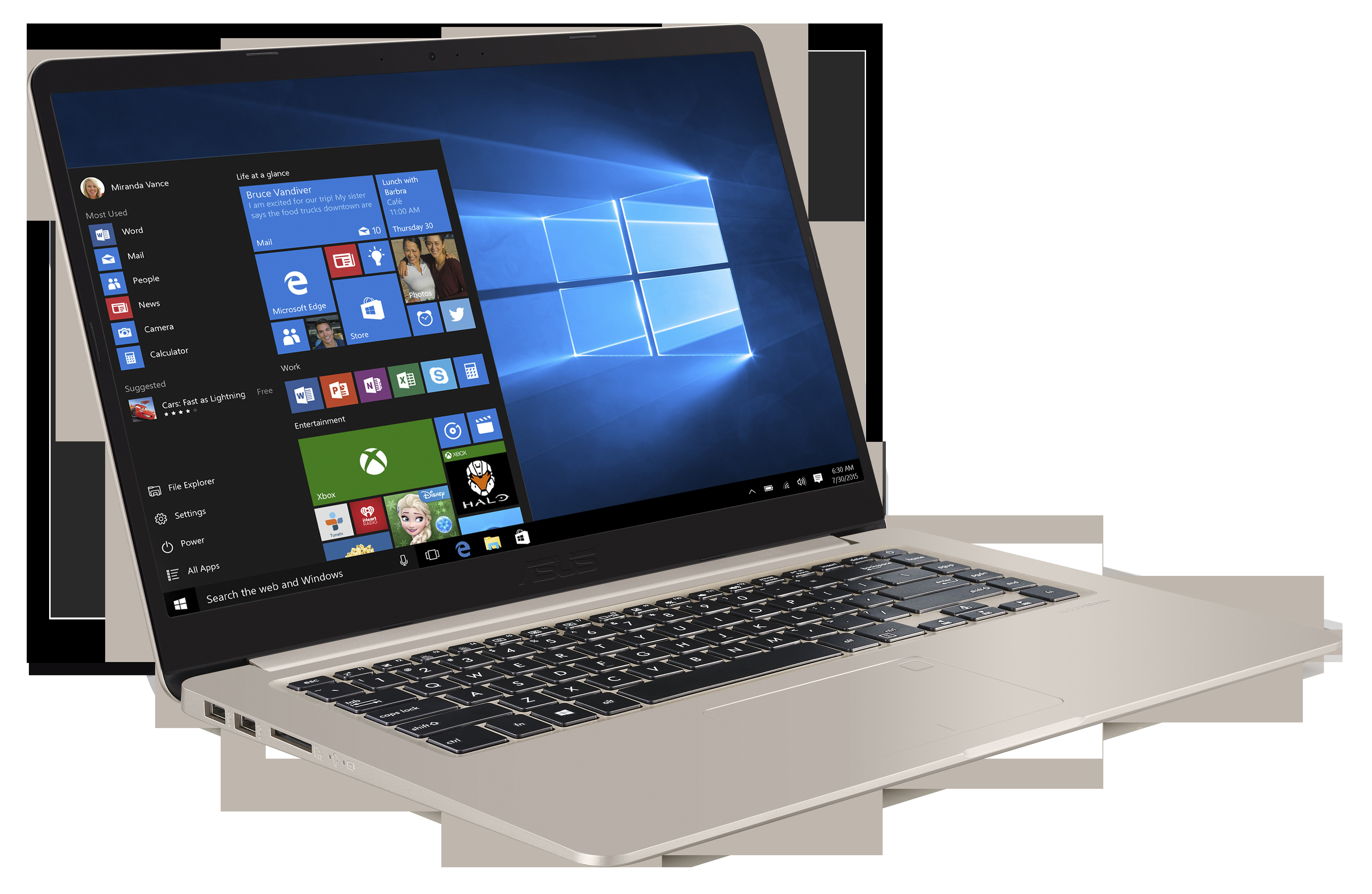 ASUS S510UQ-BQ182T - 15,6 Zoll - Intel® Core™ i7 i7-7500U - 8 GB - 256 GB - Windows 10 Home (64 Bit)