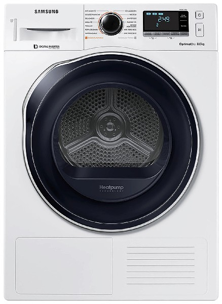 Secadora - Samsung DV80M6210CW Serie 6, 8kG, Air Wash, OptimalDry, Smart Check, Clase A+++