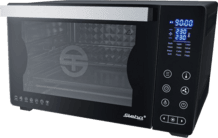 Mini Backofen KBE 350 mit 35 Liter Volumen und digitaler Anzeige in Schwarz