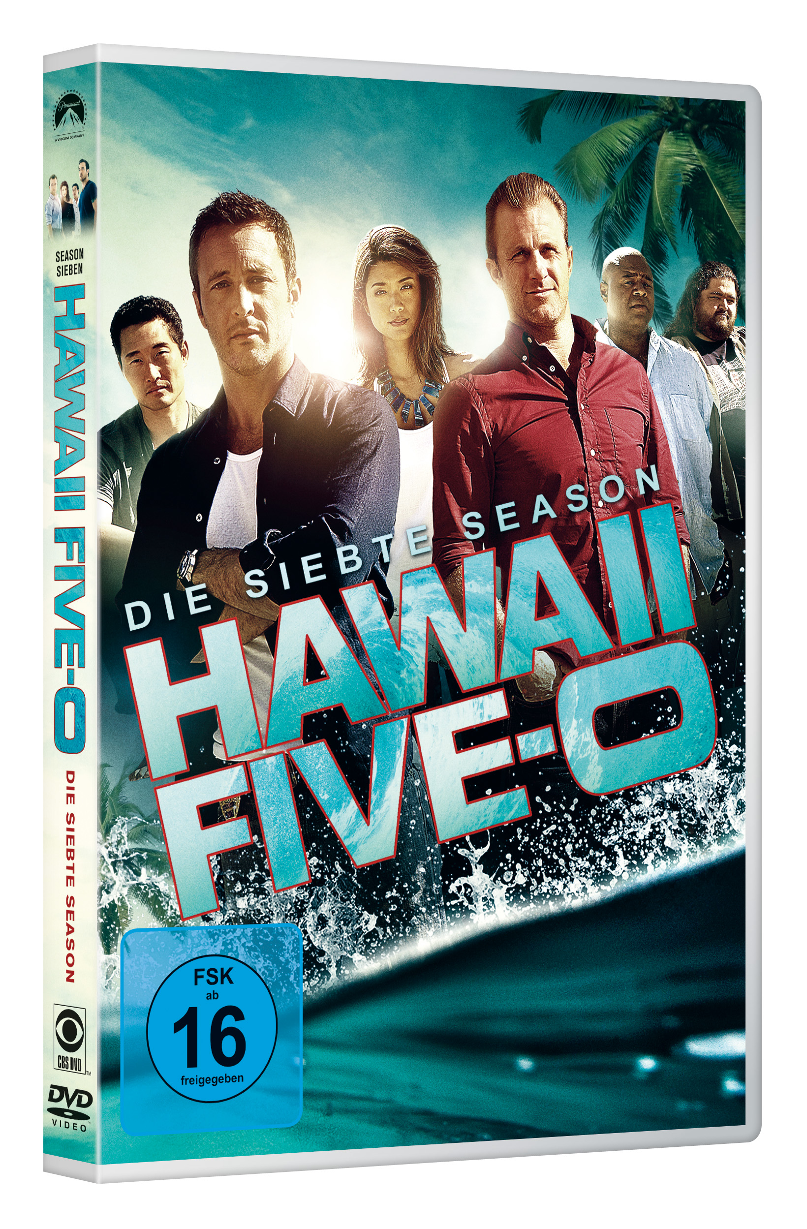 Hawaii Five-0 DVD-Box-Set mit Fotos der Darsteller auf dem Cover.