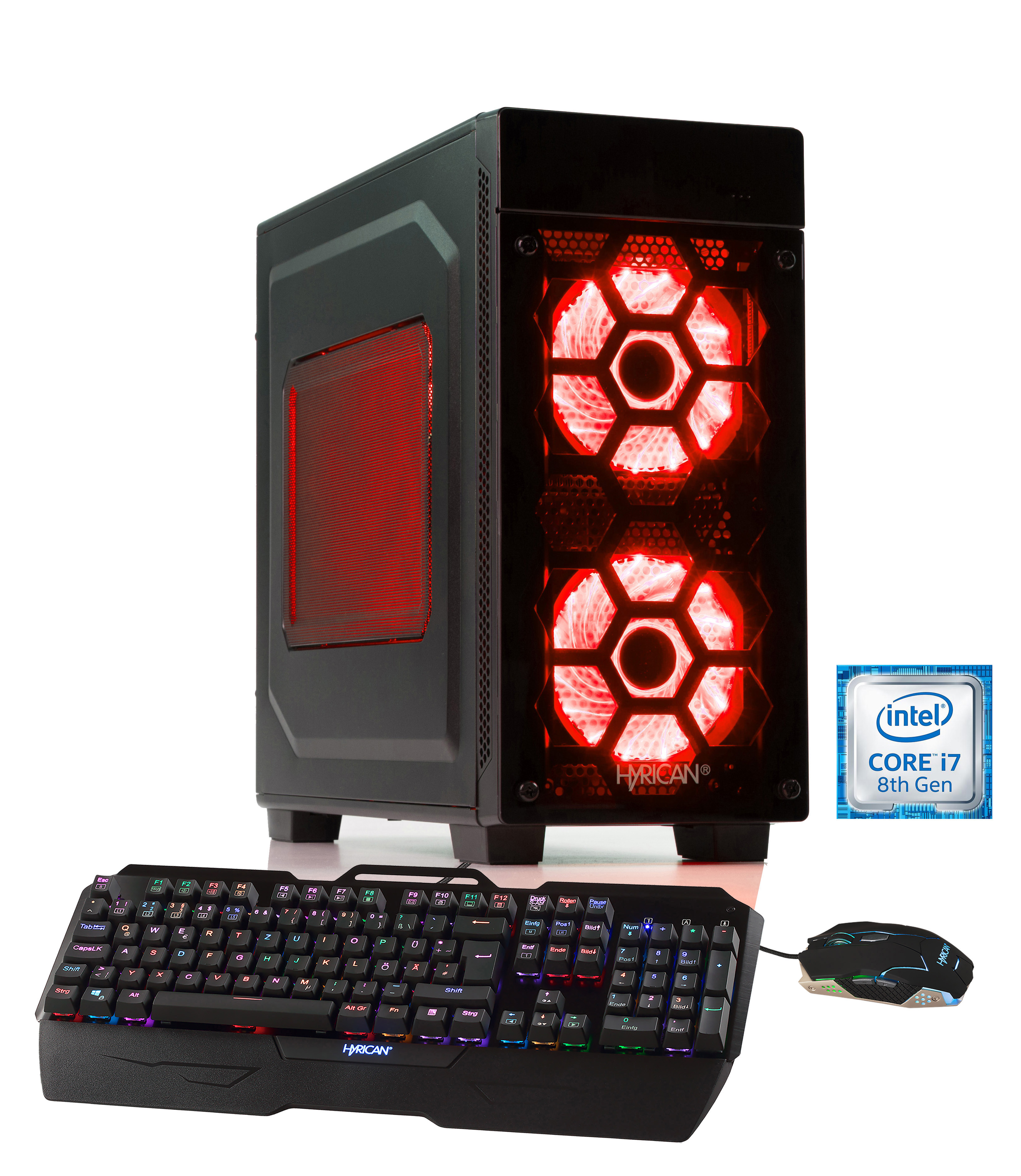 HYRICAN STRIKER-X 5757 RED - Intel® Core™ i7 i7-8700 - 16 GB - 240 GB - NVIDIA GeForce® GTX 1080 - Windows 10