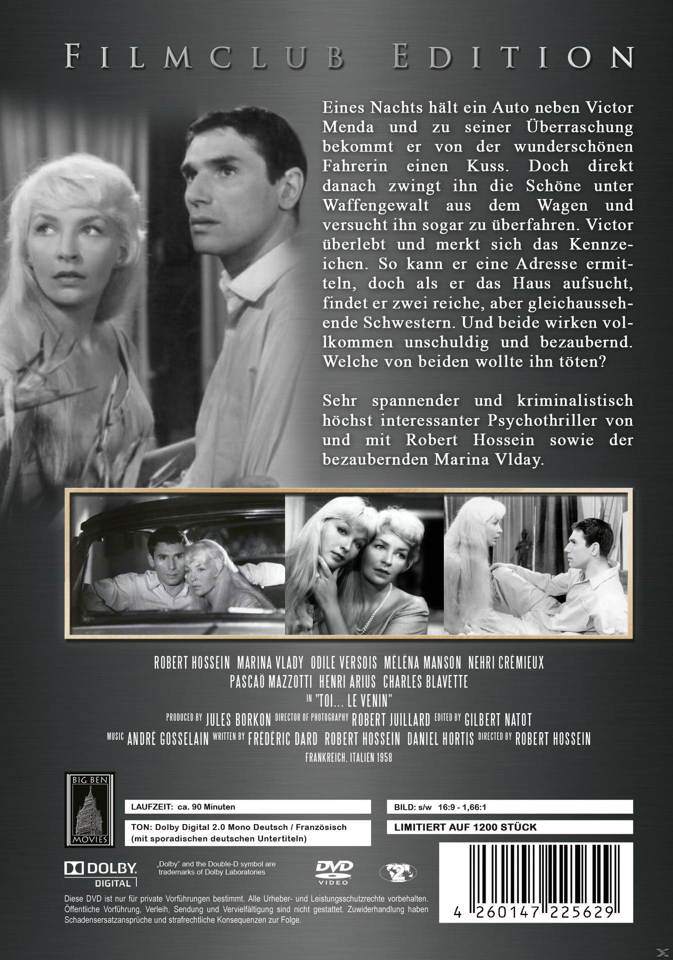 DVD-Cover mit einem Schwarz-Weiß-Foto von Mann und Frau. Text und Logos sind sichtbar.