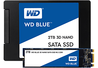 WESTERN DIGITAL Blue 3D NAND - Solid State Drive (SSD, 2 TB, Schwarz)