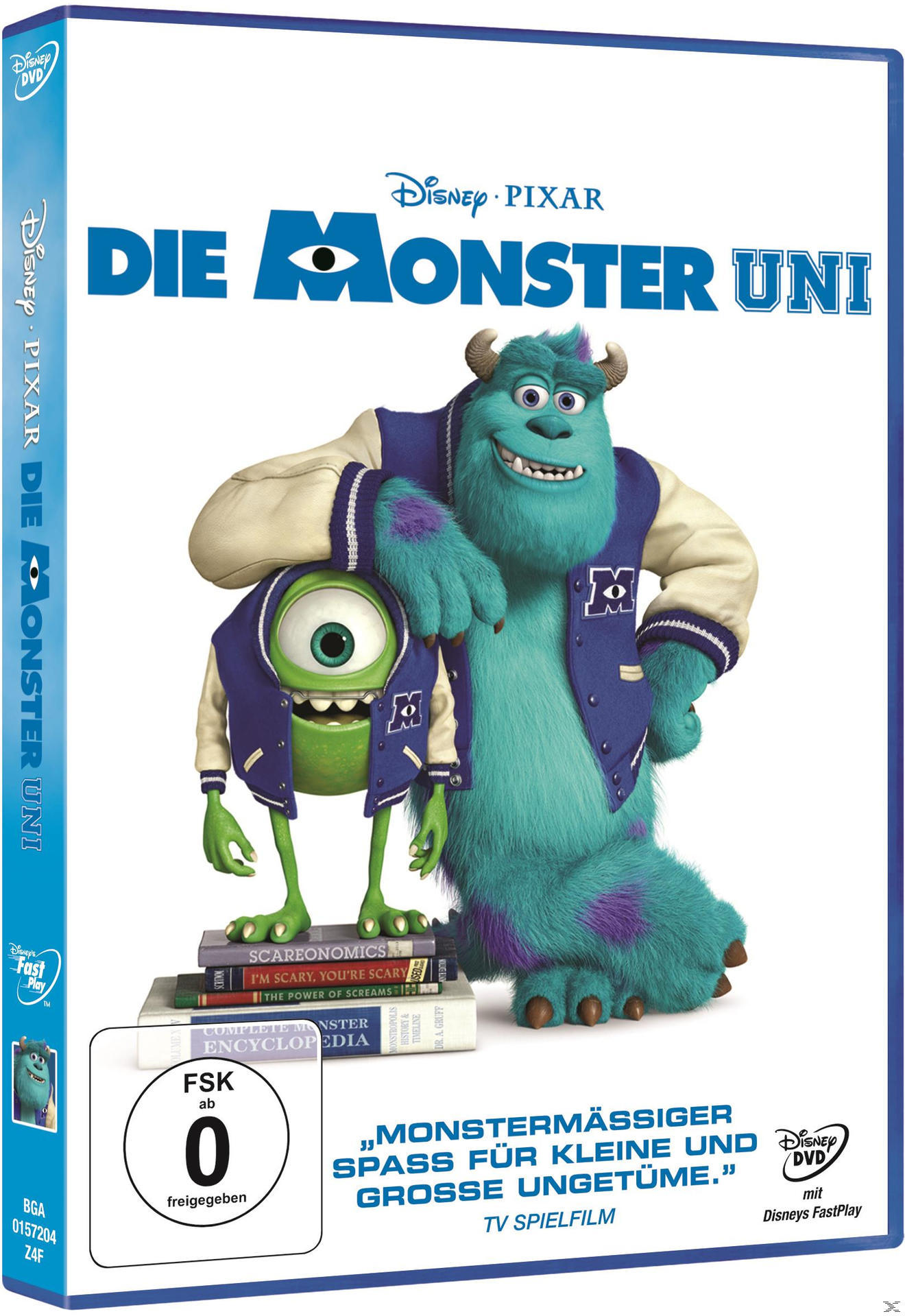 DVD-Cover von Die Monster Uni mit Mike und Sully aus dem Film.