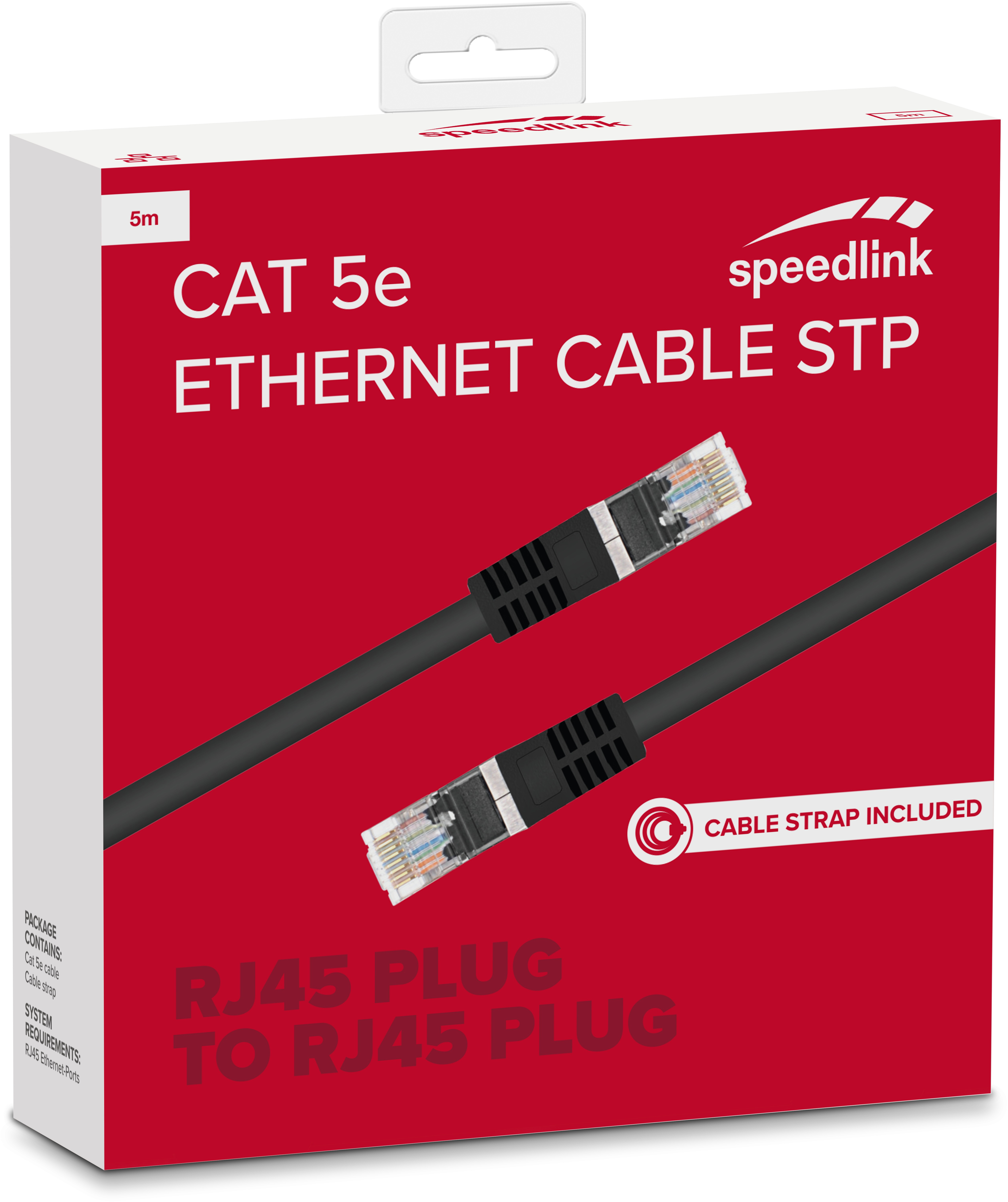 SPEEDLINK CAT 5e, Netzwerkkabel, 5 m