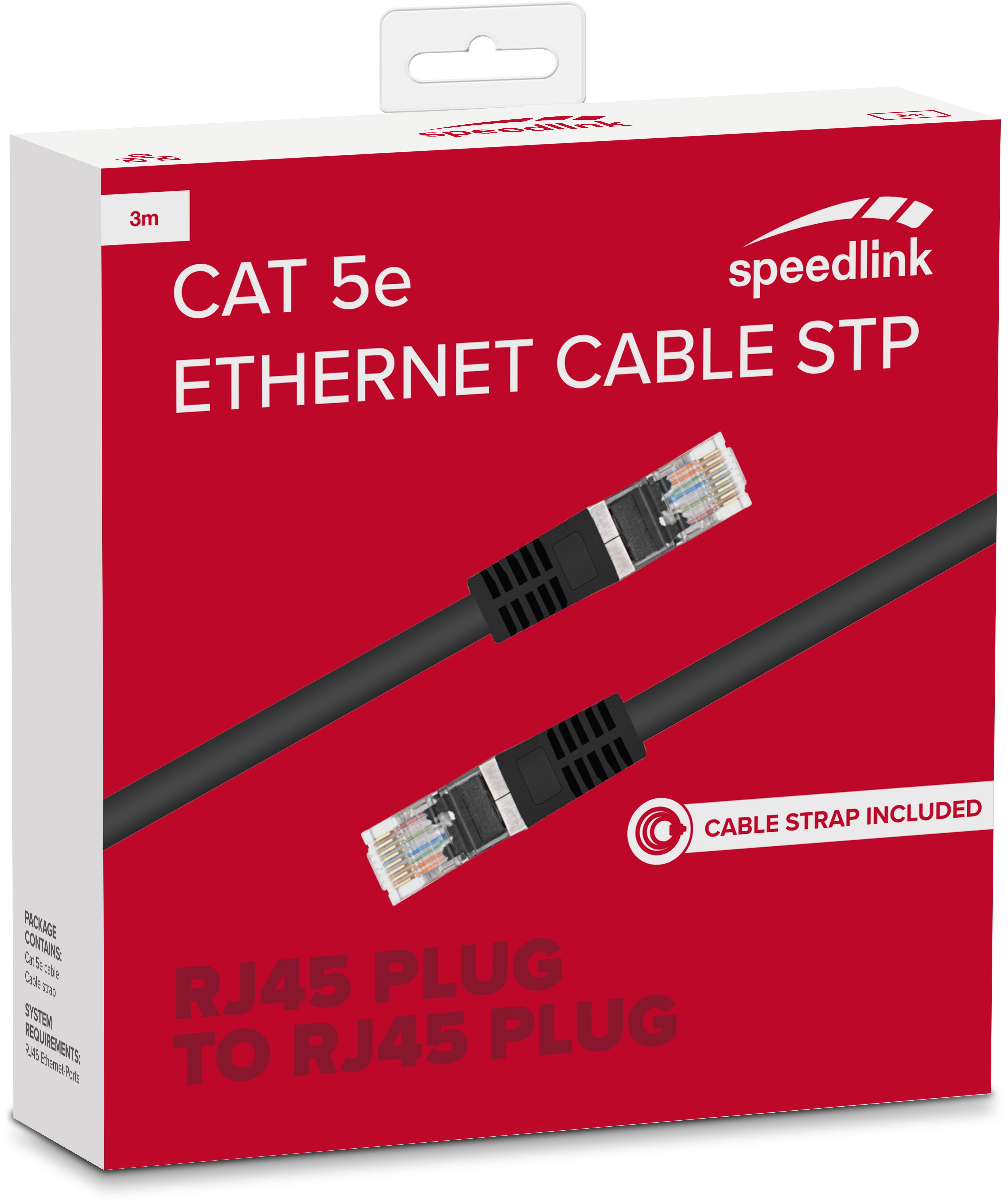 SPEEDLINK CAT 5e, Netzwerkkabel, 3 m