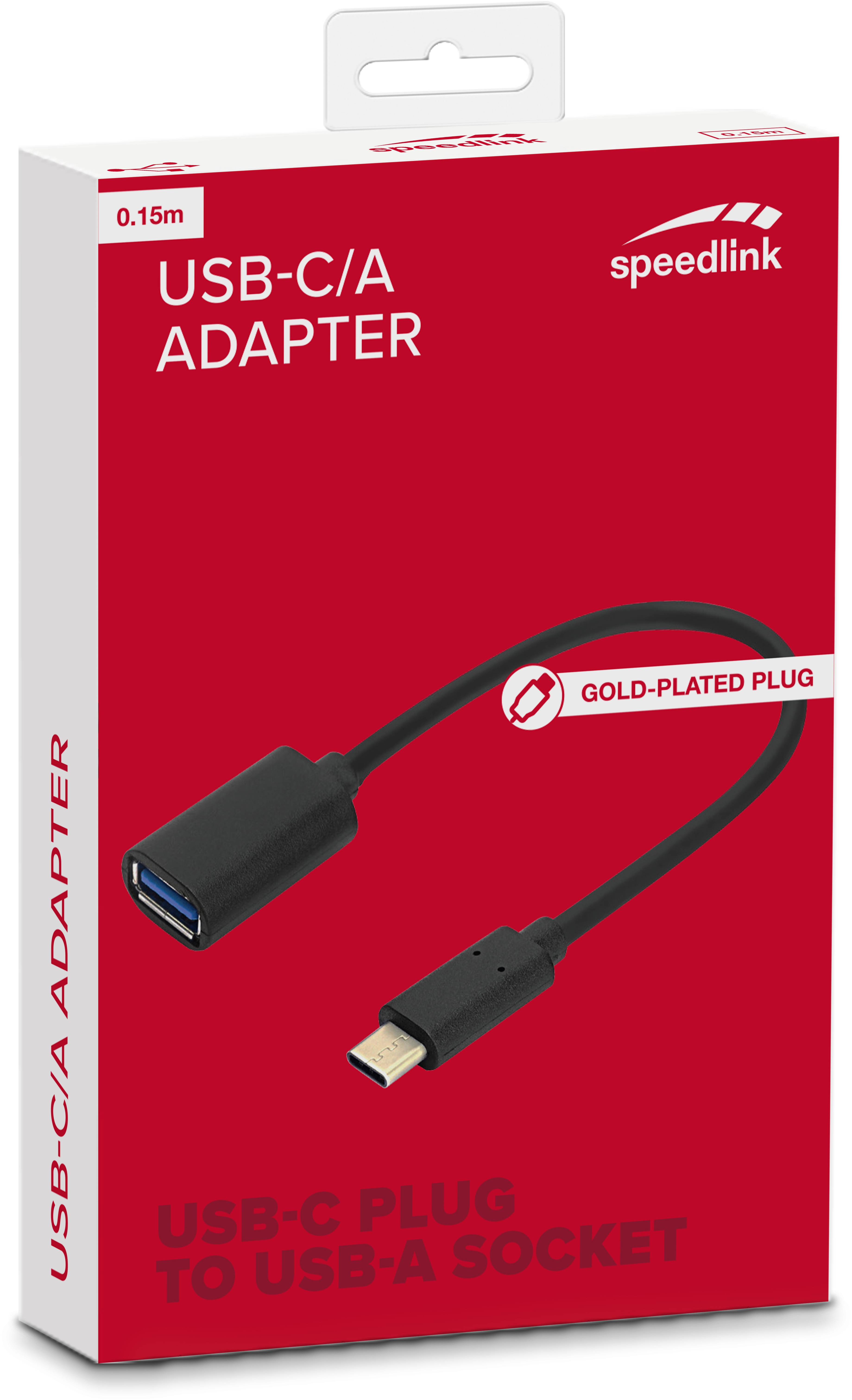 SPEEDLINK USB-C zu USB-A Adapter, Schwarz