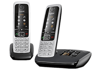 GIGASET Gigaset C430A Duo, nero / argento - Telefono Cordless (Nero/Argento)