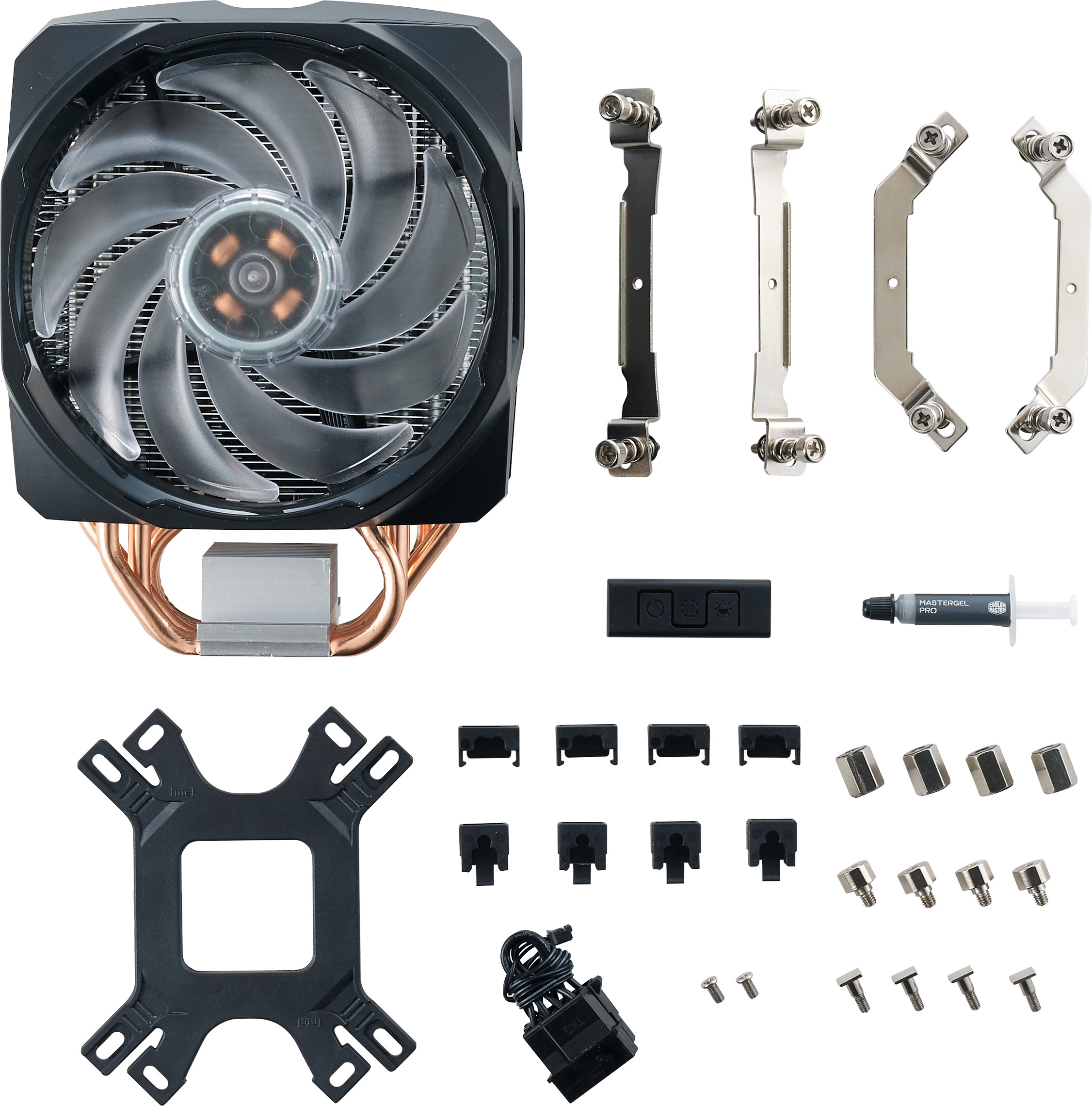 COOLER MASTER 120mm CPU-Kühler MasterAir MA610P RGB CPU Kühler, Schwarz