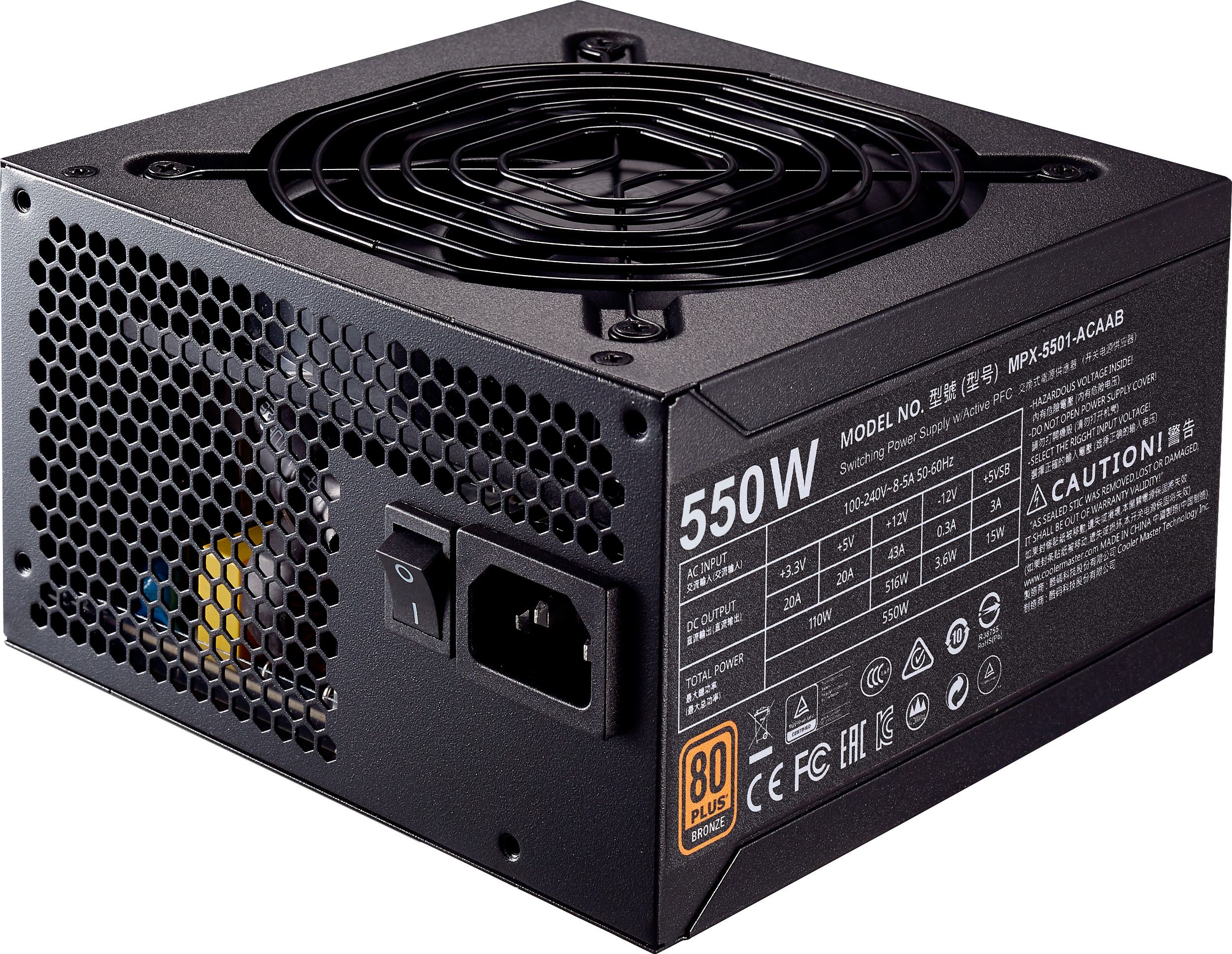 COOLER MASTER MWE Bronze 550 PC-Netzteil 550 Watt