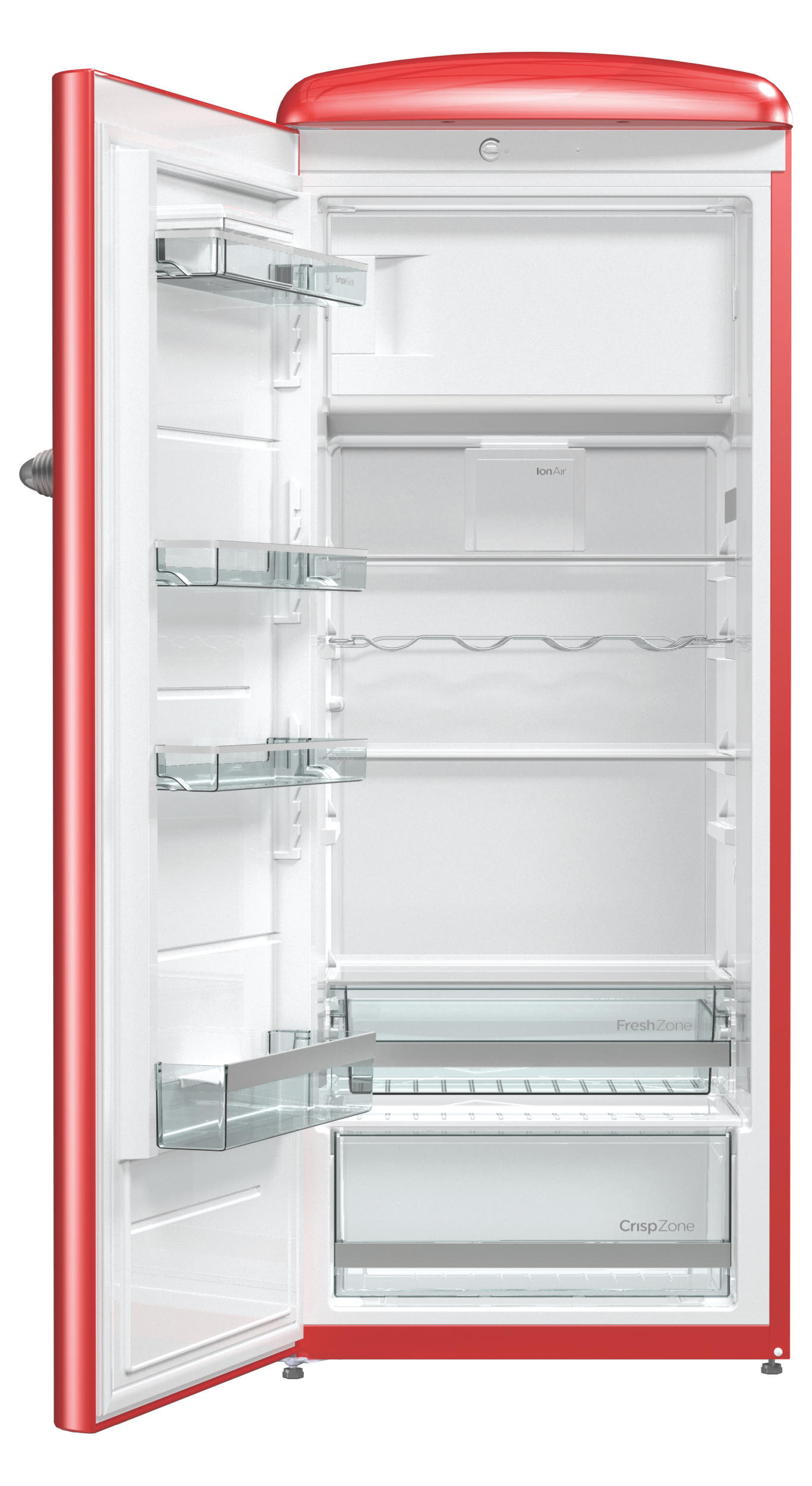 GORENJE ORB153RD-L Kühlschrank (254 l, E, 1540 mm hoch, Rot)