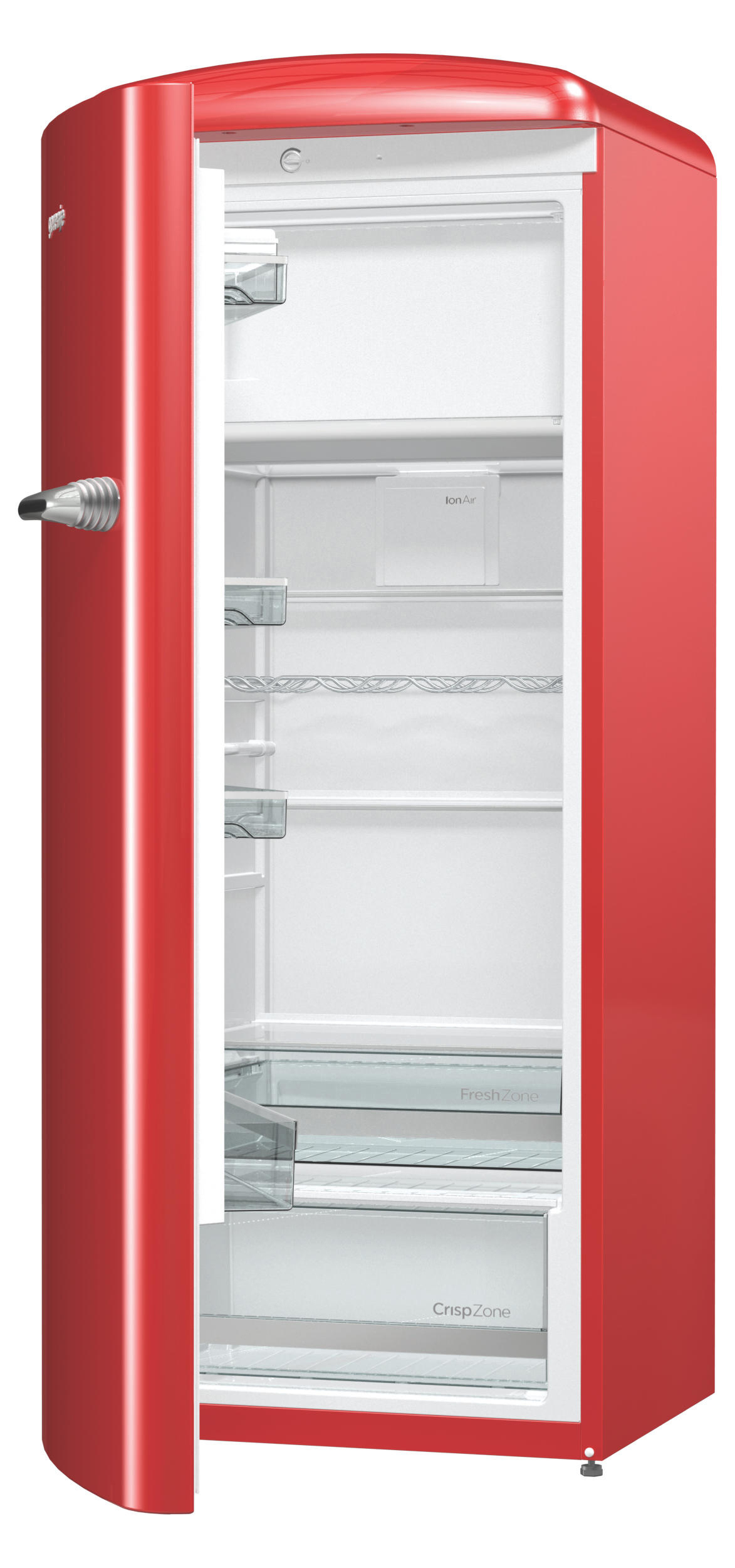 GORENJE ORB153RD-L Kühlschrank (254 l, E, 1540 mm hoch, Rot)