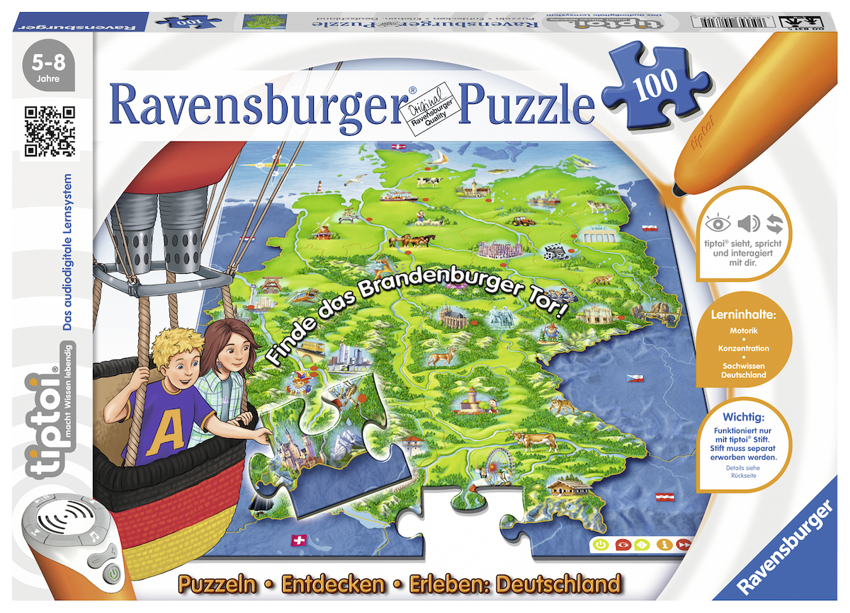 RAVENSBURGER tiptoi® Puzzeln, Entdecken, Erleben Deutschland Mehrfarbig – Puzzle