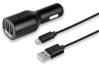 ISY ICC 6100 Dual USB-autolader+ Lightning-kabel