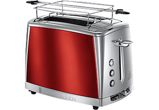 RUSSELL HOBBS 23220-56 RH Luna Solar Toaster Edelstahl/Rot (1550 Watt, Schlitze: 2)