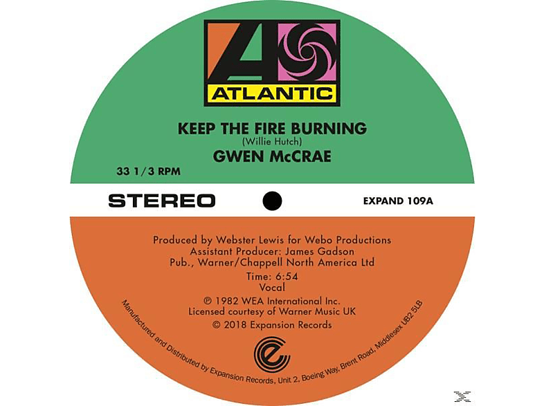 Gwen McCrae (Vinyl) Fire Keep - - Sensation Burning/Funky (Extended) The