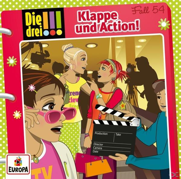 Cartoon-Cover: Drei Mädchen und eine Filmcrew. Eine Filmklappe ist im Vordergrund.