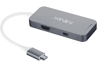 MINIX MINIX NEO C MINI USB-C Multi-Port Adapter, Grigio - adattatore (Grigio)