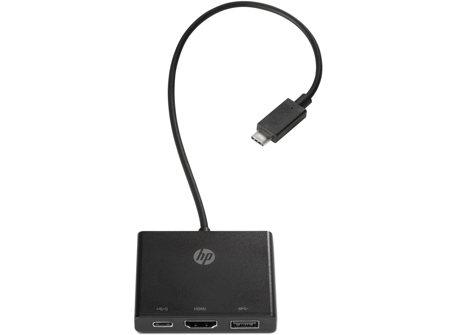 HP USB-C-zu-HDMI/USB 3.0/USB-C Adapter, Schwarz