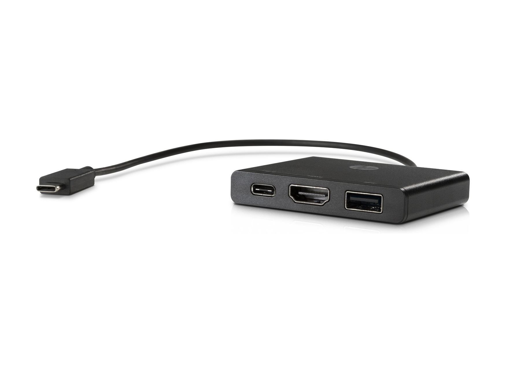 HP USB-C-zu-HDMI/USB 3.0/USB-C Adapter, Schwarz