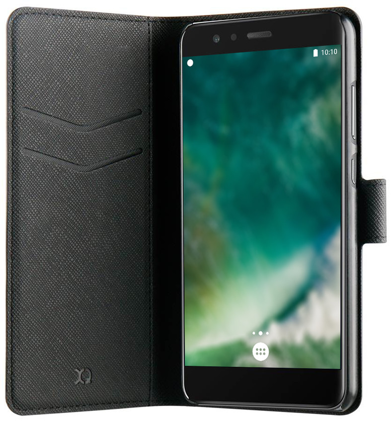 XQISIT Wallet Case Viskan Huawei P10 Lite Zwart afbeelding