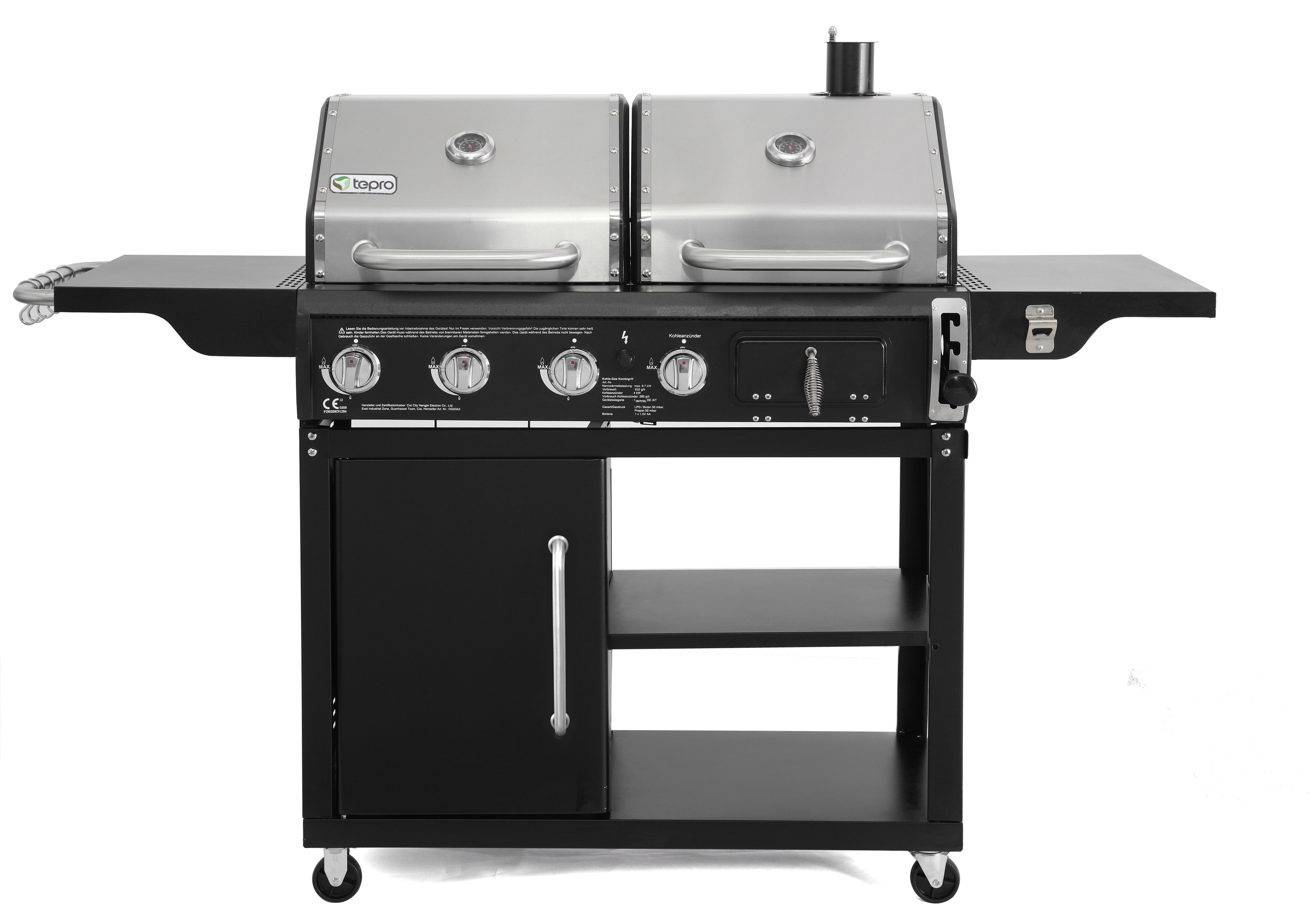 TEPRO 3131 Buffalo Gasgrill, Schwarz/Edelstahl (8700 Watt)