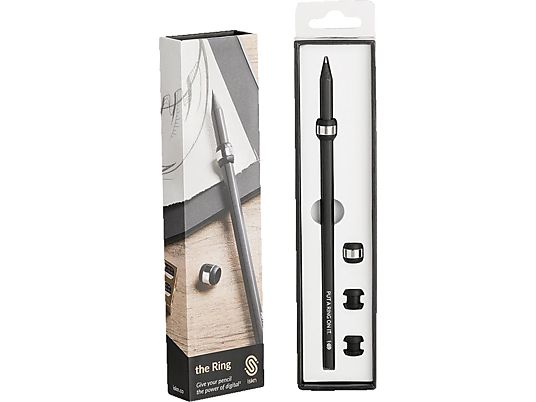 ISKN The Ring - Fixation d'un stylo numériseur (Noir/Argent)