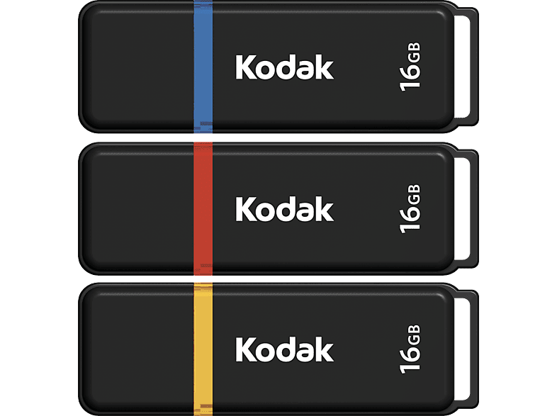 KODAK USB-stick 2.0 Cap&Body 16 GB 3-pack (EKMMD16GK102P3)