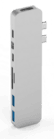 Multiport Adapter HyperDrive Pro 8in2, 2-port, Thunderbolt 3, silber (GN28D-SILVER)