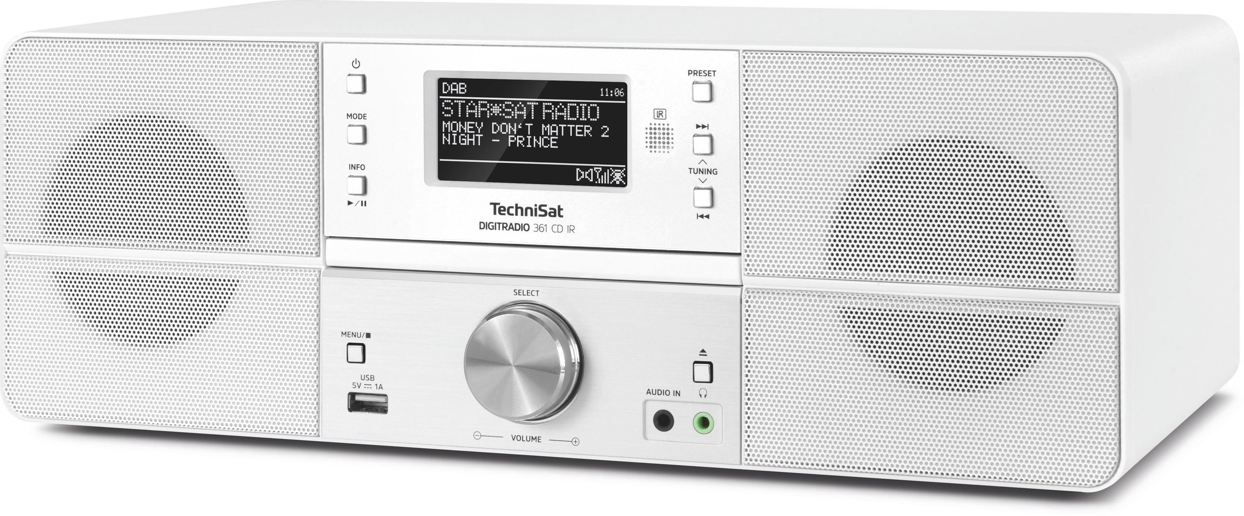 TECHNISAT DIGITRADIO 361 CD IR Internetradio, Weiß