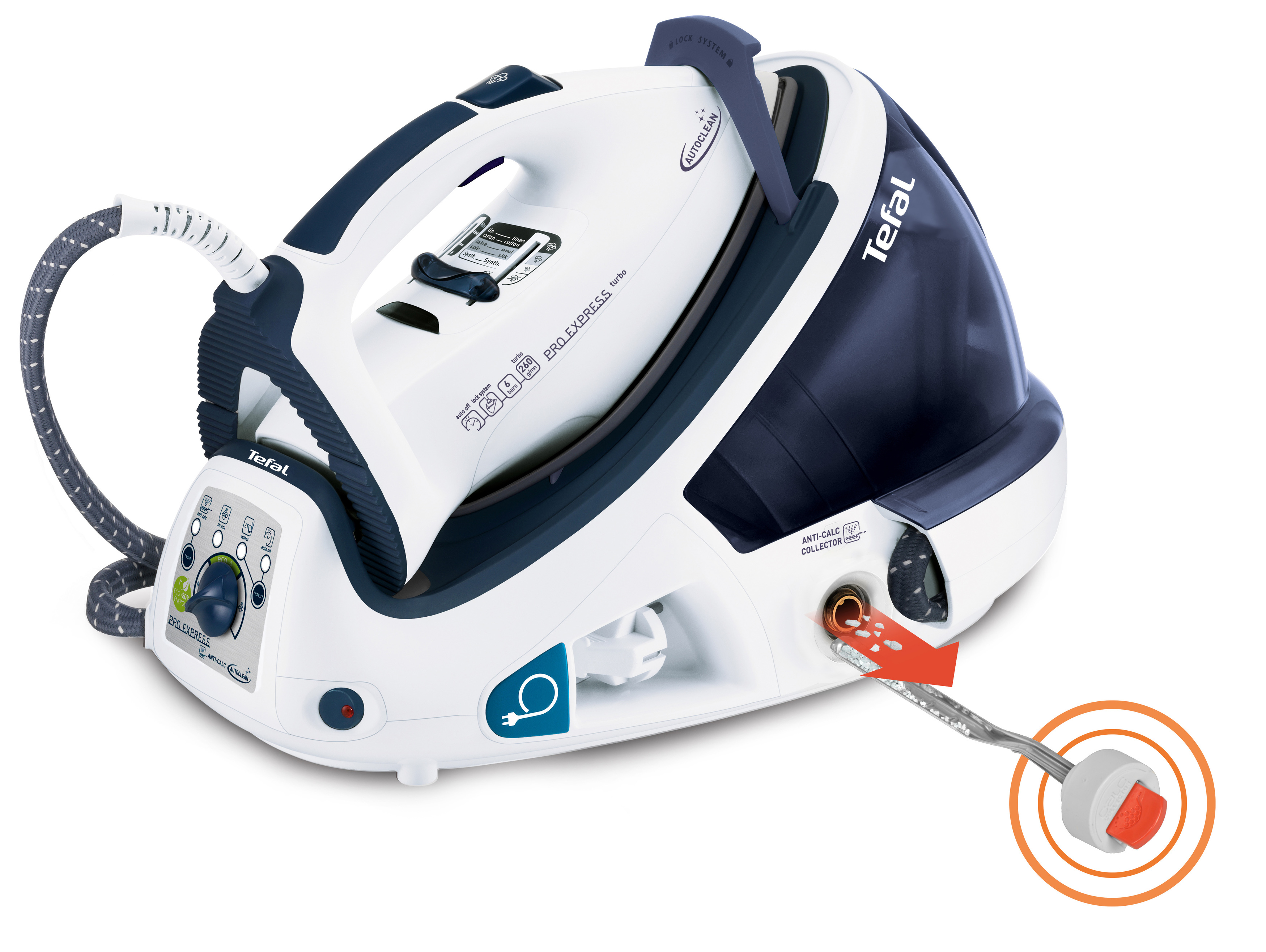 TEFAL GV8461 Pro Express Turbo Dampfbügelstation 2200 Watt, 6 bar