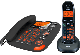 SWITEL Vita DCT 50072 Combo - Téléphone filaire / téléphone sans fil (Noir)