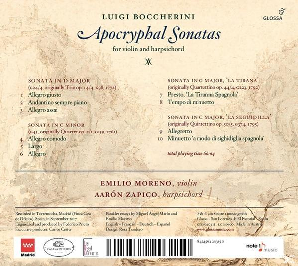 Emilio Moreno, Aaron Zapico - Apocryphal Sonatas  - (CD)