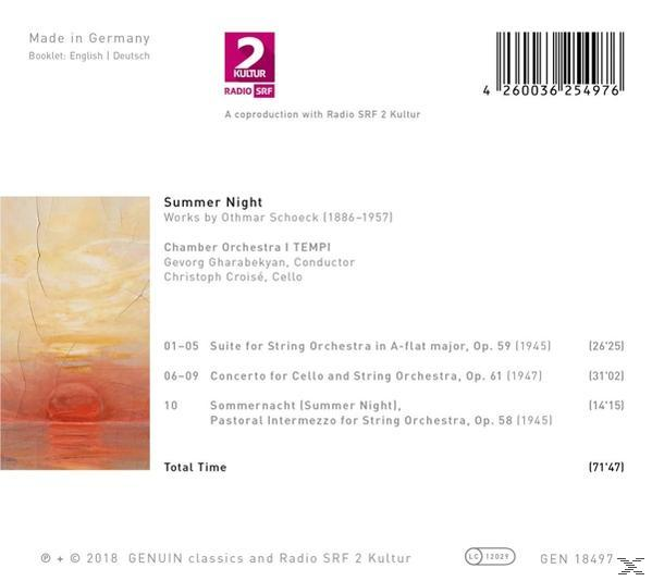 Chamber Orchestra I Tempi, Christoph Croise - Summer Night  - (CD)