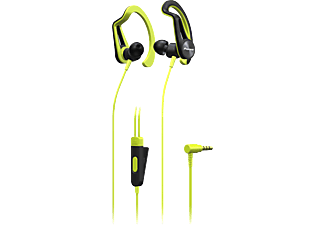 PIONEER SE-E5 T-Y Vezetékes sport fülhallgató, vezetékbe épített távirányítóval, sárga színben