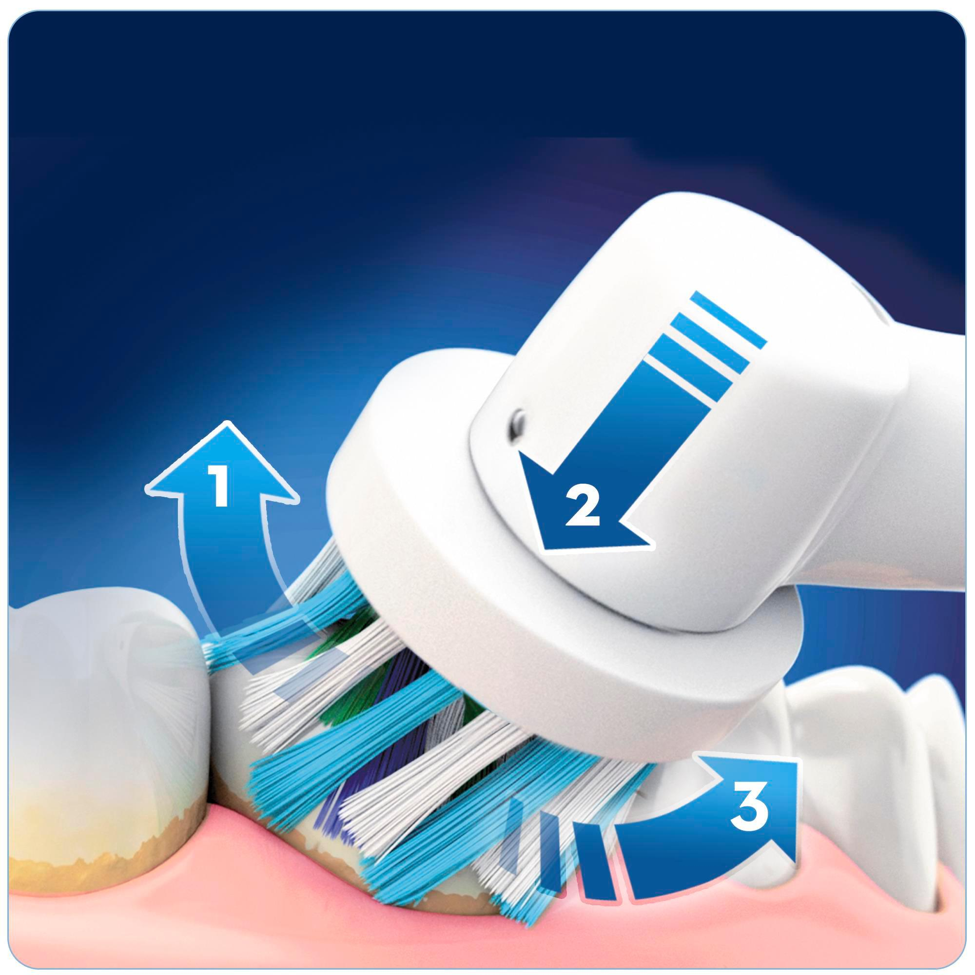 ORAL-B Bonuspack PRO + 2. Handstück Elektrische Zahnbürste Weiß/Mittelblau