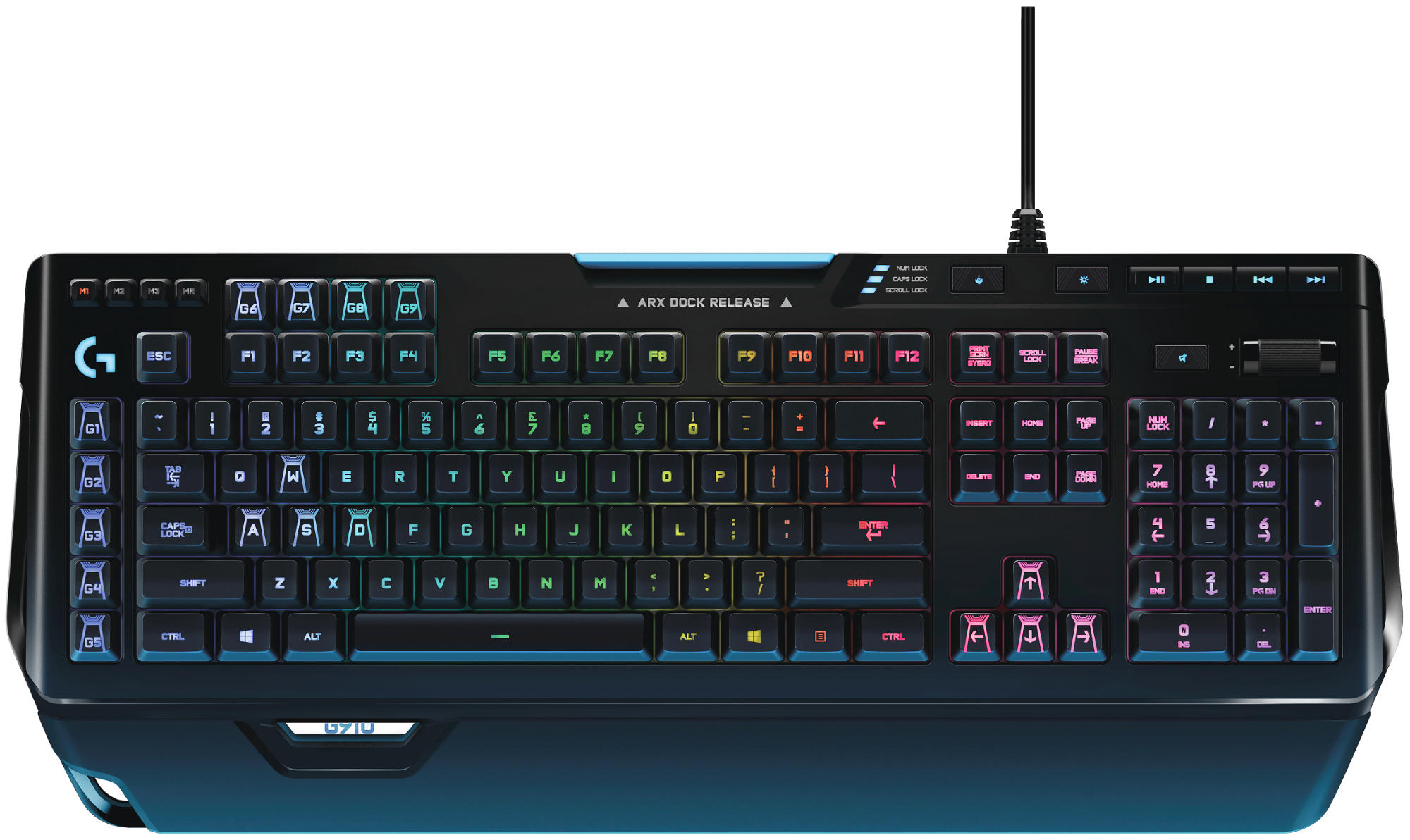 Teclado gaming - Logitech G910, USB, QWERTZ Alemán, Negro