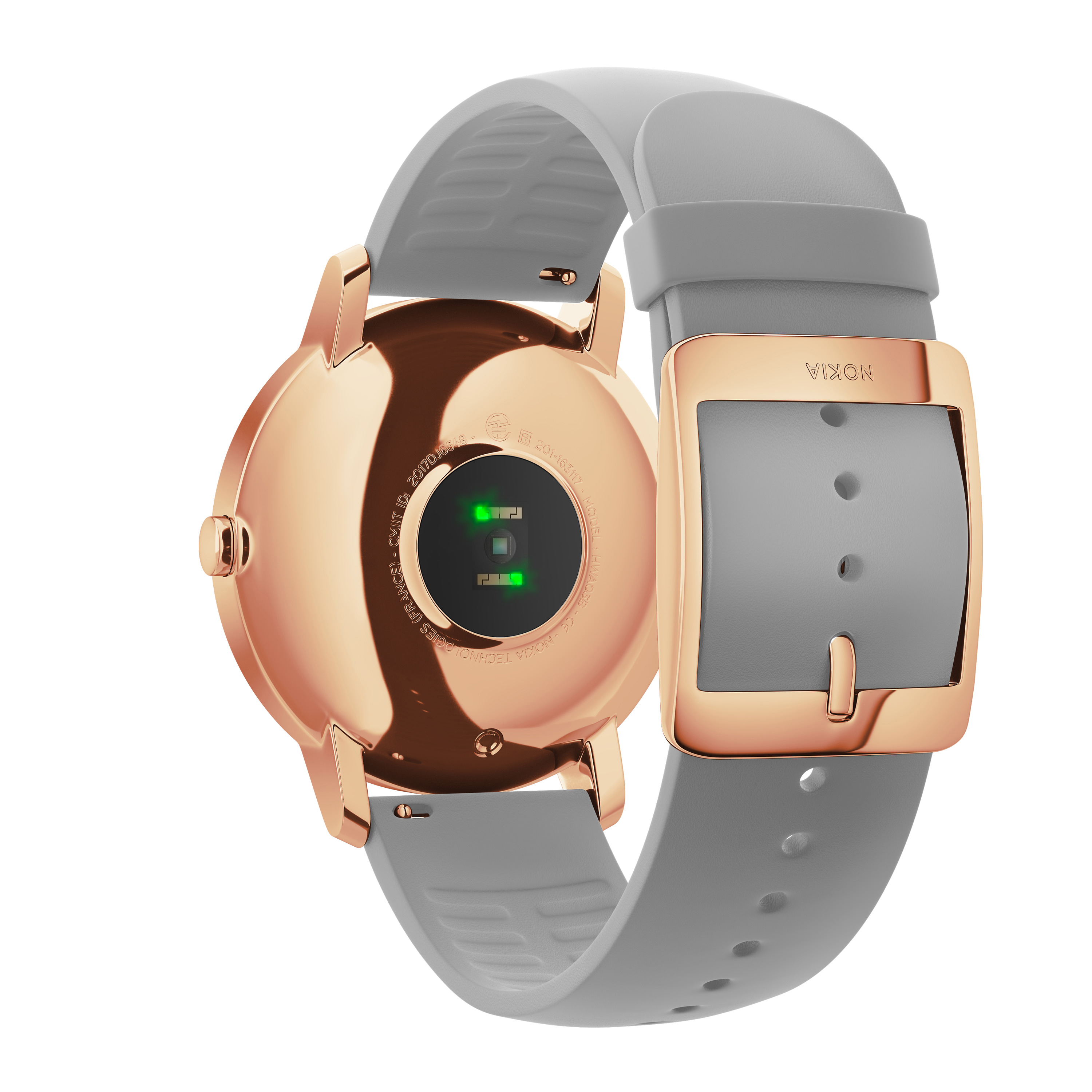 NOKIA Steel HR Smartwatch Silikon, 36 mm, Rosegold/Grau